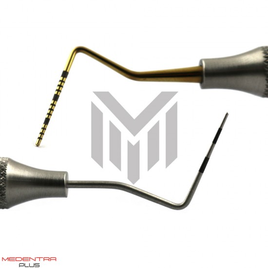 Dental Color Coded Probe UNC15 CP12 Gold Tip 
