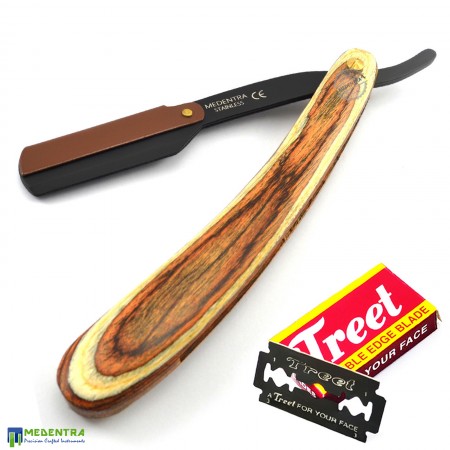 Brown Wooden Barber Shaving Razor 