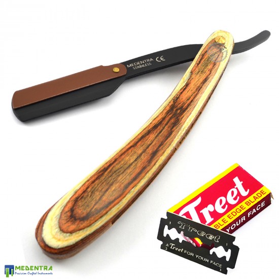 Brown Wooden Barber Shaving Razor Brown Wooden Barber Shaving Razor