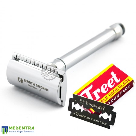 Double Edge Shaving Razor (Chrome Finish)