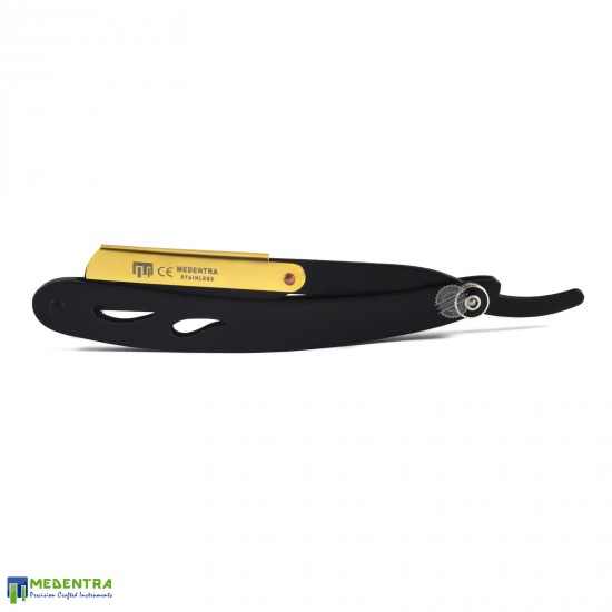 Black Cut-Out Shaving Razor (Gold Latch)