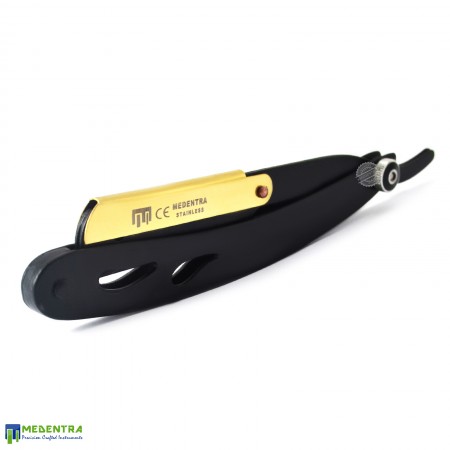 Black Cut-Out Shaving Razor (Gold Latch)