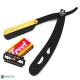 Black Cut-Out Shaving Razor (Gold Latch)
