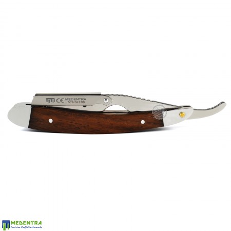 Barber Straight Shaving Razor (Wood Heavy Steel)