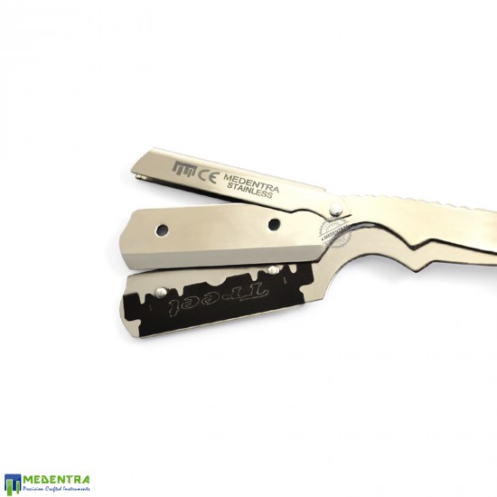 Barber Straight Shaving Razor (Wood Heavy Steel)