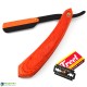 Orange Barber Hair Shaving Razor (Wooden Handle) Orange Barber Hair Shaving Razor (Wooden Handle)