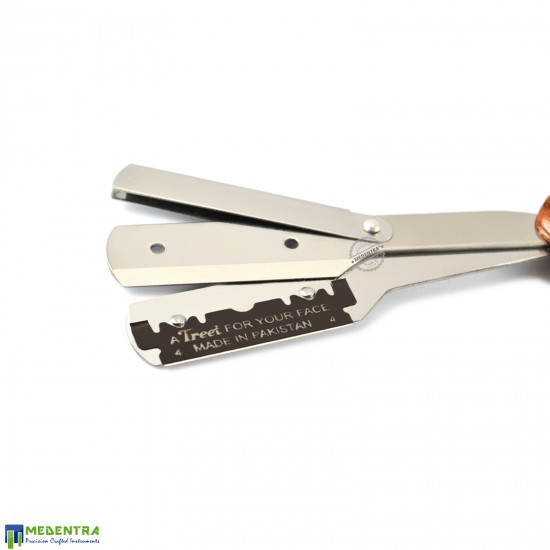 Wooden Barber Shaving Razor (L-Shape Handle) Wooden Barber Shaving Razor (L-Shape Handle)