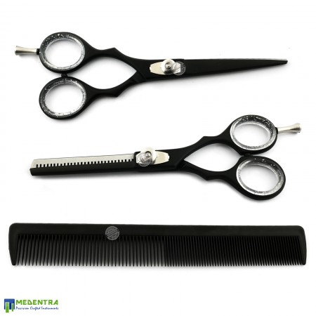 Black Barber Hairdressing Scissors Set 