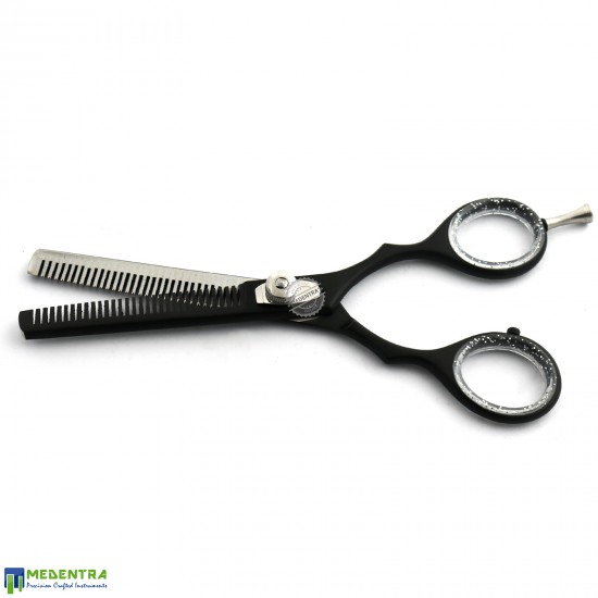 Black Barber Double Thinning Scissors 6.0" 