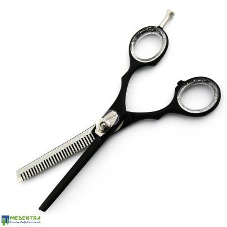 Black Barber Single Thinning Scissors 6.0" 