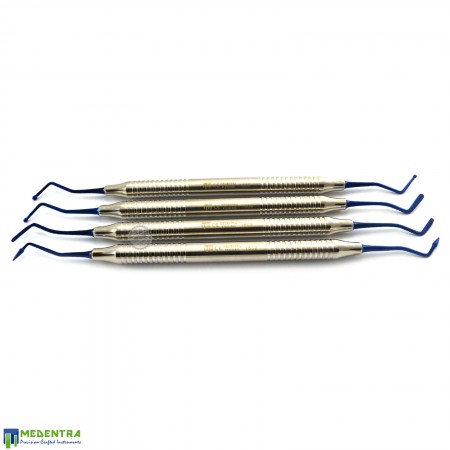Dental Composite Instruments Titanium Coated Set Of 4