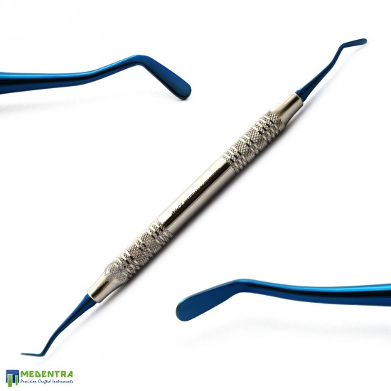 Dental Composite Filling Instruments Titanium Blue Set Of 7 