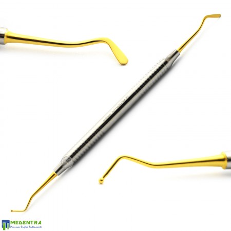 4Pcs Dental Composite Tools Titanium Coated Gold