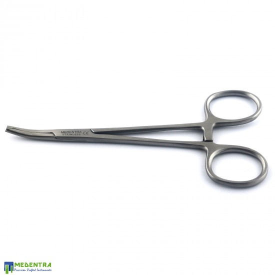 Dental Micro Halsted Kocher Forceps Curved 