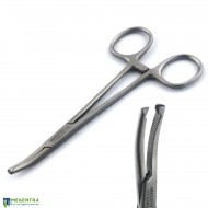 Dental Micro Halsted Kocher Forceps Curved 