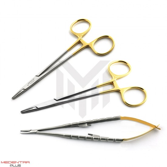 Dental Microsurgery Needle Holder Set