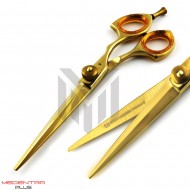 Fancy Gold Hair Cutting Scissors 6'' Crane Handle