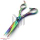 Multicolor Hair Cutting Scissors 6'' Floral Pattern 