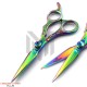 Multicolor Hair Cutting Scissors 6'' Floral Pattern 