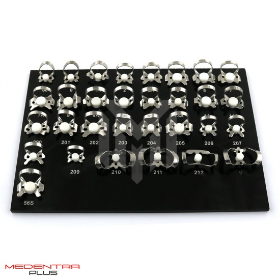 Set Of 31 Dental Rubber Dam Clamps With Tray Set Of 31 Dental Rubber Dam Clamps With Tray
