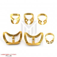 Dental Brinker Clamps Gold Coated Set Of 6 