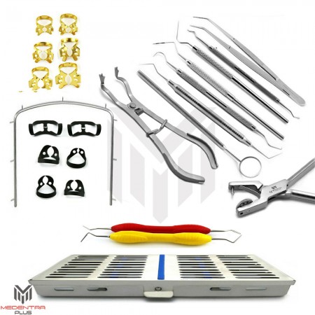 Dental Endodontic Pulpotomy Restorative Rubber Dam Starter Kit